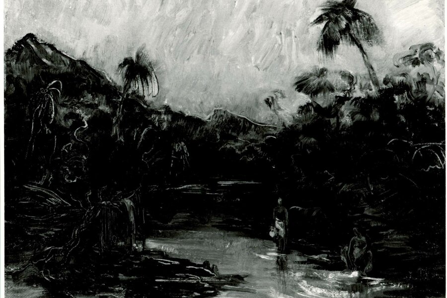 Max Kopf, Z Tahiti, olej, plátno